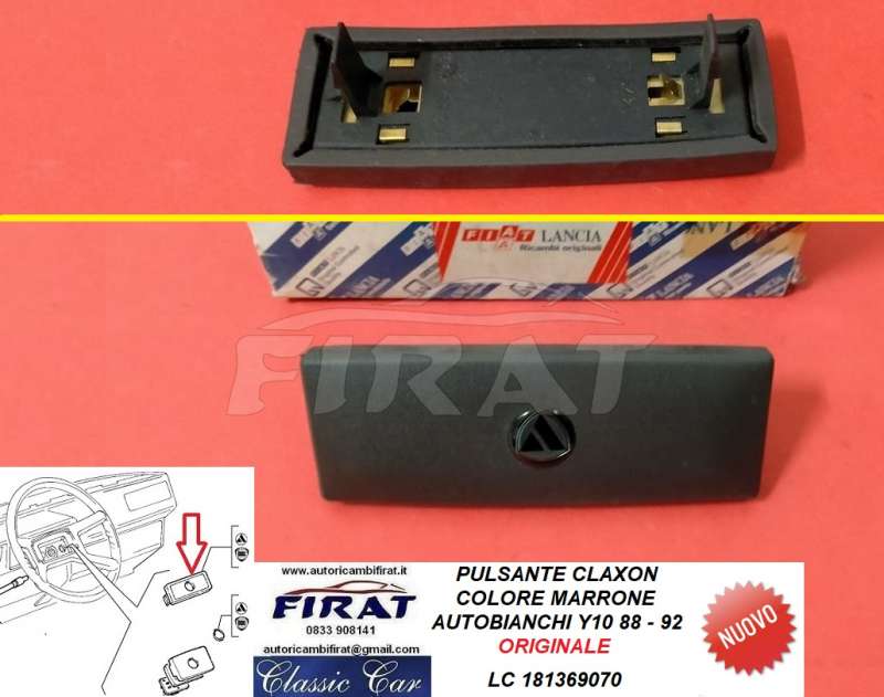 PULSANTE CLAXON AUTOBIANCHI Y10 88-92 MARRONE (181369070)